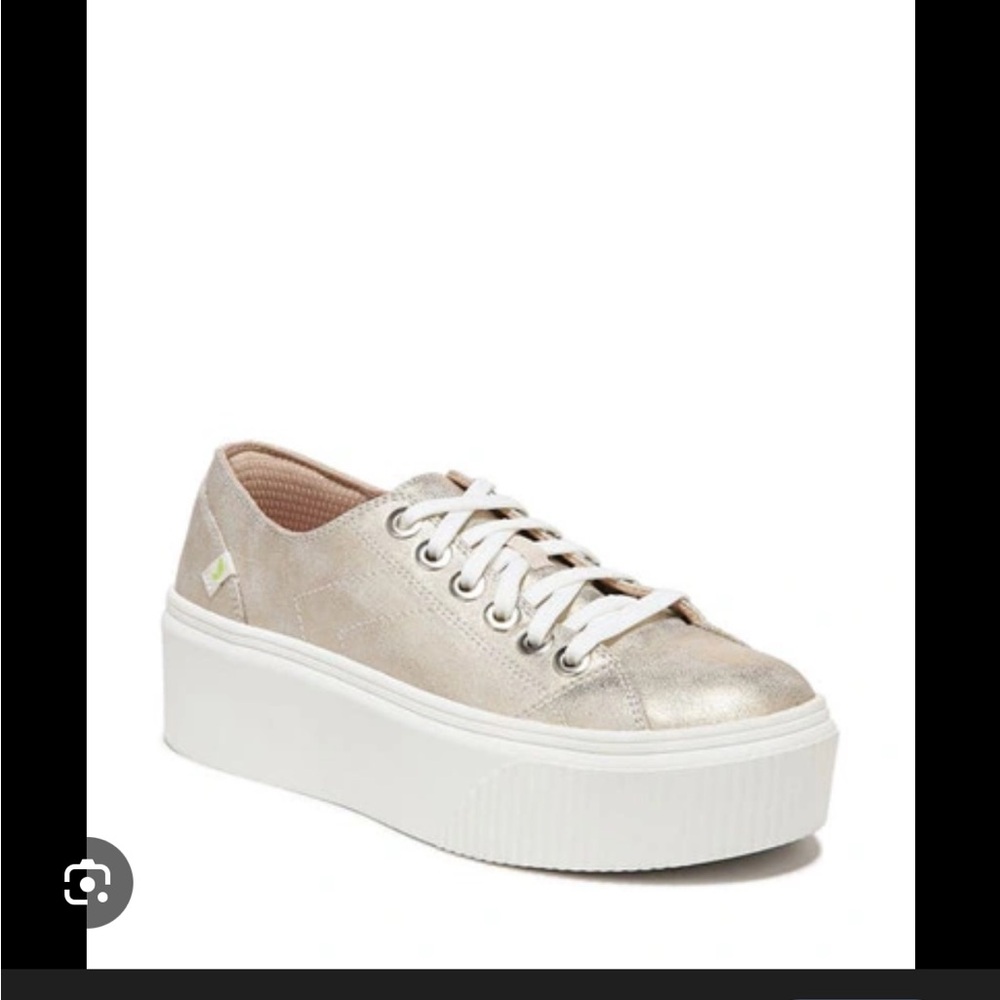 Dr. Scholl's Silver Platform Sneakers Gold